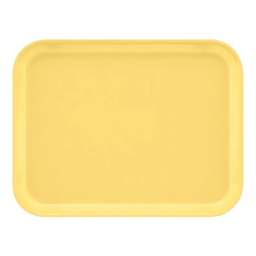 Cambro 1218MT145 Market/Bakery Display Trays, Rectangular, Yellow, Fiberglass, 17-3/4(w) x 11-1/2(d) x 1(h) inch, NSF Listed – 1 Dozen