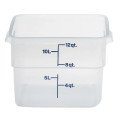 Cambro 12SFSPP190 CamSquares® Storage Container, 12qt, Square, Translucent, Polypropylene, 11-1/4(w) x 12-1/4(d) x 8-1/4(h) inch, NSF Listed - 6 each