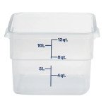 Cambro 12SFSPP190 CamSquares® Storage Container, 12qt, Square, Translucent, Polypropylene, 11-1/4(w) x 12-1/4(d) x 8-1/4(h) inch, NSF Listed - 6 each