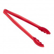 Cambro 12TGS404 Camwear® Lugano® Scallop Grip Tongs, Red, Polycarbonate, 12(h) inch, NSF Listed, 12 each
