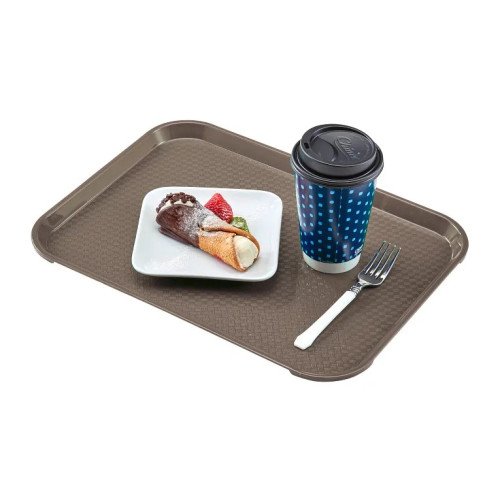 Cambro 1418FF104 Fast Food Tray, Rectangular, Desrt Tan, Polypropylene, 17-3/4(w) x 13-13/16(d) x 1-1/2(h) inch, NSF Listed – 1 Dozen 