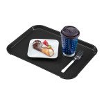 Cambro 1418FF110 Fast Food Tray, Rectangular, Black, Polypropylene, 17-3/4(w) x 13-13/16(d) x 1-1/2(h) inch, NSF Listed – 1 Dozen