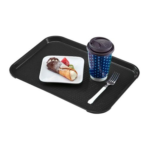 Cambro 1418FF110 Fast Food Tray, Rectangular, Black, Polypropylene, 17-3/4(w) x 13-13/16(d) x 1-1/2(h) inch, NSF Listed – 1 Dozen