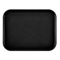 Cambro 1418FF110 Fast Food Tray, Rectangular, Black, Polypropylene, 17-3/4(w) x 13-13/16(d) x 1-1/2(h) inch, NSF Listed – 1 Dozen
