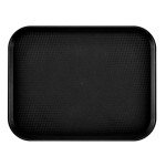 Cambro 1418FF110 Fast Food Tray, Rectangular, Black, Polypropylene, 17-3/4(w) x 13-13/16(d) x 1-1/2(h) inch, NSF Listed – 1 Dozen