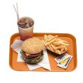 Cambro 1418FF166 Fast Food Tray, Rectangular, Orange, Polypropylene, 17-3/4(w) x 13-13/16(d) x 1-1/2(h) inch, NSF Listed – 1 Dozen