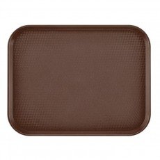 Cambro 1418FF167 Fast Food Tray, Rectangular, Brown, Polypropylene, 17-3/4(w) x 13-13/16(d) x 1-1/2(h) inch, NSF Listed – 1 Dozen
