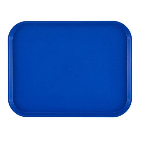 Cambro 1418FF186 Fast Food Tray, Rectangular, Navy Blue, Polypropylene, 17-3/4(w) x 13-13/16(d) x 1-1/2(h) inch, NSF Listed – 1 Dozen