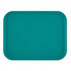 Cambro 1418FF414 Fast Food Tray, Rectangular, Teal, Polypropylene, 17-3/4(w) x 13-13/16(d) x 1-1/2(h) inch, NSF Listed – 1 Dozen
