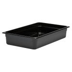 Cambro 14CW110 Camwear® Food Pans, Full Size, 13.7qt, Black, Polycarbonate, 20-7/8(w) x 12-3/4(d) x 4(h) inch, NSF Listed, 6 each