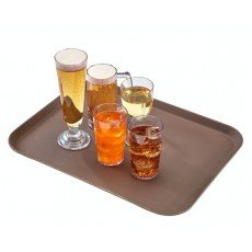 Cambro 1520CT138 Serving Trays, Rectangular, Fiberglass, Tavern Tan, Non-Skid Surface, 20-1/4(w) x 15(d) x 1(h)inch, NSF Listed – 1 Dozen