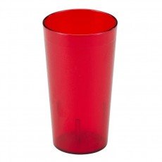 Cambro 1600P156 Colorware Tumbler, 16.4oz, Ruby Red(156), SAN Plastic, 3-1/8(w) x 3-1/8(d) x 5-3/4(h) inch – 6 Dozen