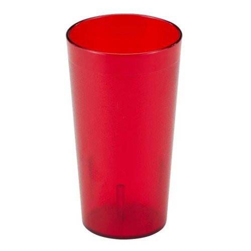 Cambro 1600P156 Colorware Tumbler, 16.4oz, Ruby Red(156), SAN Plastic, 3-1/8(w) x 3-1/8(d) x 5-3/4(h) inch – 6 Dozen