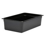 Cambro 16CW110 Camwear® Food Pans, Full Size, 20.6qt, Black, Polycarbonate, 20-7/8(w) x 12-3/4(d) x 6(h) inch, NSF Listed, 6 each