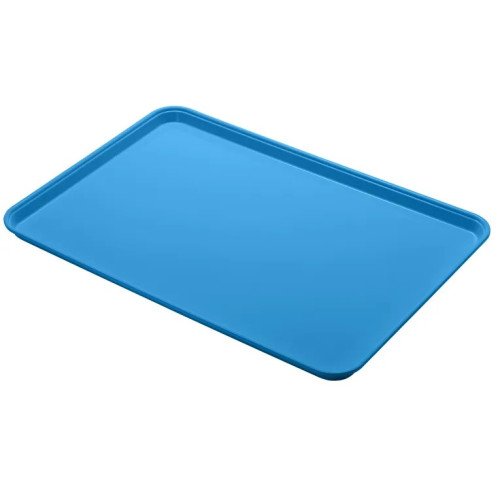 Cambro 1826MT142 Market/Bakery Display Trays, Rectangular, Blue, Fiberglass, 17-3/4(w) x 15-11/16(d) x 11/16(h) inch, NSF Listed – 1 Dozen