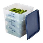 Cambro 18SFSPP190 CamSquares® Storage Container, 18qt, Square, Translucent, Polypropylene, 11-1/4(w) x 12-1/4(d) x 12-5/8(h) inch, NSF Listed - 6 each