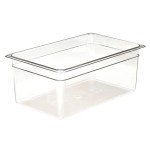 Cambro 18CW135 Camwear® Food Pans, Full Size, 27qt, Clear, Polycarbonate, 20-7/8(w) x 12-3/4(d) x 8(h) inch, NSF Listed, 6 each