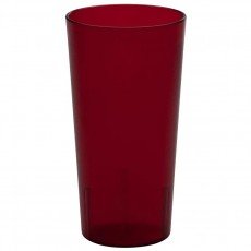 Cambro 2000P156 Colorware Tumbler, 22oz, Ruby Red(156), SAN Plastic, 3-3/8(w) x 3-3/8(d) x 6-1/2(h) inch – 6 Dozen