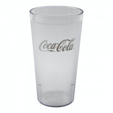 Cambro 20CC152 Coca Cola® Tumbler, 22oz, SAN Plastic, Clear(152), 3-3/8(w) x 3-3/8(d) x 6-½(h) inch – 6 Dozen