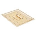 Cambro 24HPC150 H-Pan™ Lids w/ Handle, Fits ½ Size High Heat Food Pan, Amber, 12-3/4(w) x 10-7/6(d) x 4(h) inch, NSF Listed