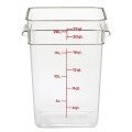 Cambro Camwear® 22SFSCW135 CamSquare Food Storage Containers, 22qt, Clear, Polycarbonate, 11-1/4(w) x 12-1/4(d) x 15-3/4(h) inch, NSF Listed - 6 each