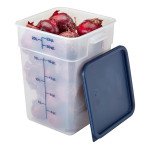 Cambro 22SFSPP190 CamSquares® Storage Container, 22qt, Square, Translucent, Polypropylene, 12-1/4(w) x 12-1/4(d) x 15-3/4(h) inch, NSF Listed - 6 each