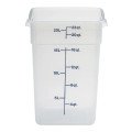 Cambro 22SFSPP190 CamSquares® Storage Container, 22qt, Square, Translucent, Polypropylene, 12-1/4(w) x 12-1/4(d) x 15-3/4(h) inch, NSF Listed - 6 each