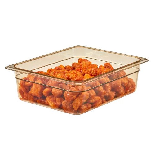 Cambro 24HP150 H-Pan™ High Heat Food Pan, 1/2 Size, 5.3qt Capacity, Amber, 12-3/4(w) x 10-7/6(d) x 4(h) inch, NSF Listed
