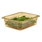 Cambro 24HP150 H-Pan™ High Heat Food Pan, 1/2 Size, 5.3qt Capacity, Amber, 12-3/4(w) x 10-7/6(d) x 4(h) inch, NSF Listed