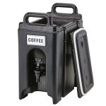 Cambro 250LCD110 Camtainers® Beverage Servers, (2.5)Gallon(s), Black, 9-1/4(w) x 17(d) x 18-3/8(h) Inch, NSF Listed