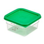 Cambro Camwear® 2SFSCW135 CamSquare Food Storage Containers, 2qt, Clear, Polycarbonate, 7-1/4(w) x 7-1/4(d) x 3-7/8(h) inch, NSF Listed - 6 each