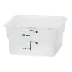 Cambro 2SFSPP190 CamSquares® Storage Container,  2qt, Square, Translucent, Polypropylene, 7-1/4(w) x 7-1/4(d) x 3-7/8(h) inch, NSF Listed, 6 each