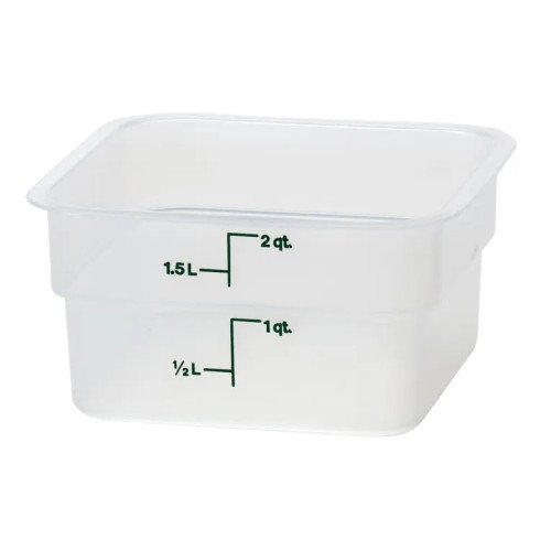 Cambro 2SFSPP190 CamSquares® Storage Container,  2qt, Square, Translucent, Polypropylene, 7-1/4(w) x 7-1/4(d) x 3-7/8(h) inch, NSF Listed, 6 each