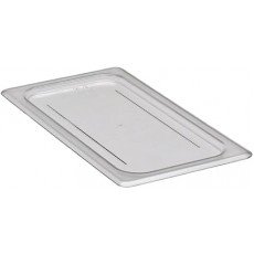 Cambro 30CWCH135 CAMWEAR® Flat Cover Fits on 1/3 Size Food Pan, Clear Polycarbonate, 12-3/4(w) x 6-15-16(d) inch, NSF Listed