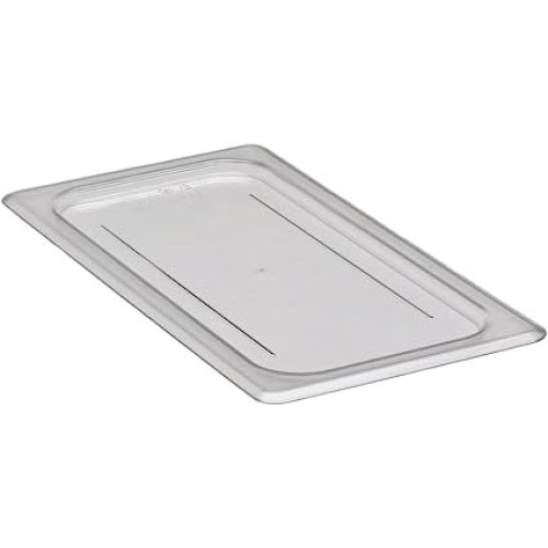 Cambro 40CWCH135 CAMWEAR® Flat Cover Fits on ¼ Size Food Pan, Clear Polycarbonate, 10-7/6(w) x 6-3/8(d) inch, NSF Listed