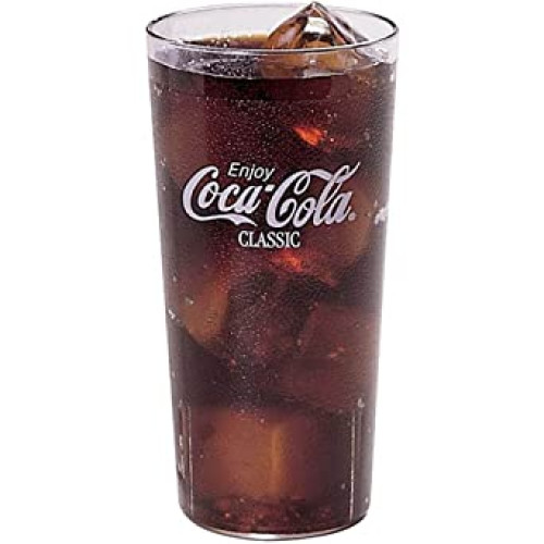 Cambro 32CC152 Coca Cola® Tumbler, 32oz, SAN Plastic, Clear(152), 3-15/16(w) x 3-15/16(d) x 7-1/4(h) inch – 2 Dozen