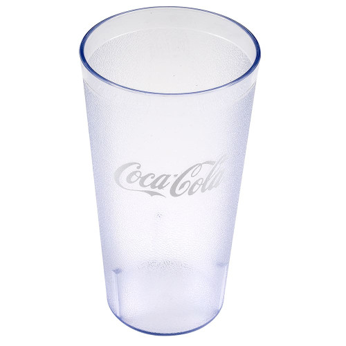 Cambro 32CC152 Coca Cola® Tumbler, 32oz, SAN Plastic, Clear(152), 3-15/16(w) x 3-15/16(d) x 7-1/4(h) inch – 2 Dozen