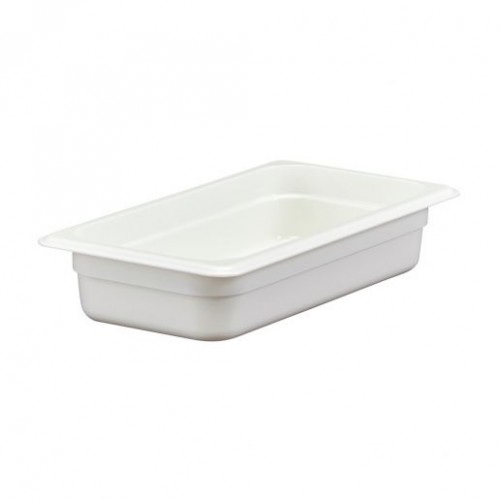 Cambro 32CW148 1/3 Size White Poly Food Pan, 2.5 qt, NSF Listed