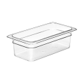 Cambro 34CW135 CAMWEAR® 3.8 qt Clear Polycarbonate 1/3 Size Food Pans, NSF Listed