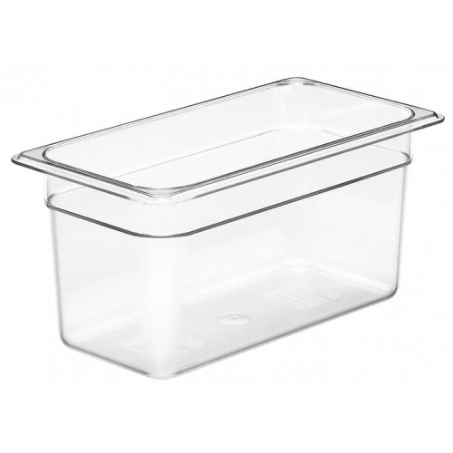 Cambro 36CW135 CAMWEAR® 5.6 qt Clear Polycarbonate 1/3 Size Food Pans, NSF Listed