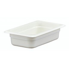 Cambro 42CW148 CAMWEAR® ¼  Size White Poly Food Pan, 1.8 qt, NSF Listed