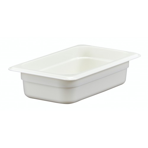 Cambro 44CW148 ¼ Size White Poly Food Pan, 2.7qt, NSF Listed, 1 each