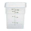 Cambro 4SFSPP190 CamSquares® Storage Container, 4qt, Square, Translucent, Polypropylene, 7-1/4(w) x 7-1/4(d) x 7-3/8(h) inch, NSF Listed - 6 each