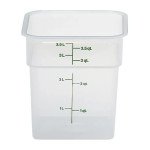 Cambro 4SFSPP190 CamSquares® Storage Container, 4qt, Square, Translucent, Polypropylene, 7-1/4(w) x 7-1/4(d) x 7-3/8(h) inch, NSF Listed - 6 each
