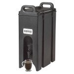 Cambro 500LCD110 Camtainers® Beverage Servers, (4.75)Gallon(s), Black, 9(w) x 16-1/2(d) x 24-1/4(h) Inch, NSF Listed