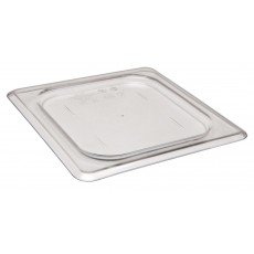 Cambro 60CWC135 CAMWEAR® Cover Fits on Sixth-Size Food Pan, Flat, Clear Polycarbonate, NSF Listed, 6-15/16(w) x 6-3/8(d) x 3/4(h) inch