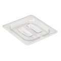 Cambro 60CWCH135 CAMWEAR® Cover Fits on 1/6 Size Food Pan, Flat, Handle, Clear Polycarbonate, 6-15/16(w) x 6-3/8(d) x 3/4(h) inch, NSF Listed