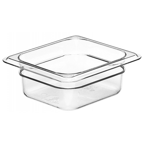 Cambro 62CW135 CAMWEAR® 1.1qt Clear Polycarbonate 1/6 Size Food Pans, NSF Listed