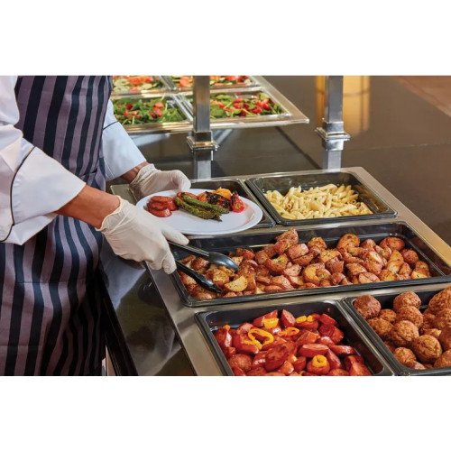 Cambro 6TGS110 Camwear® Lugano® Scallop Grip Tongs, Black, Polycarbonate, 6(L) inch, NSF Listed – 1 Dozen