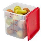 Cambro 8SFSPP190 CamSquares® Storage Container, 8qt, Square, Translucent, Polypropylene, 8-3/8(w) x 8-3/84(d) x 9-1/8(h) inch, NSF Listed - 6 each